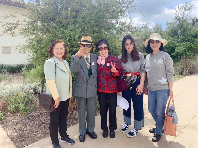 Group photo during an outing to the Huntington Library