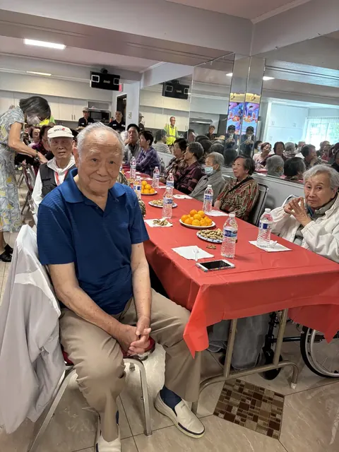 Festive moment at a birthday party
